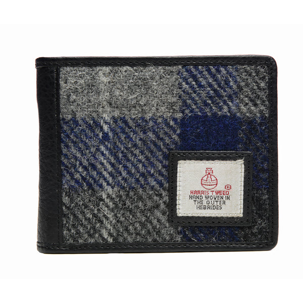Harris Tweed Trifold Wallet- Blue Check