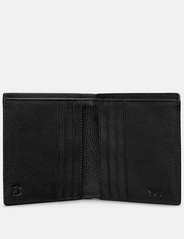 Genuine Black Leather Two Fold Wallet