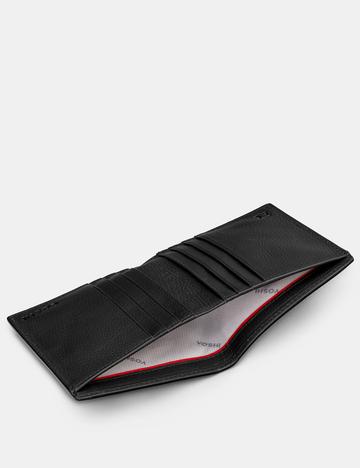 Genuine Black Leather Two Fold Wallet