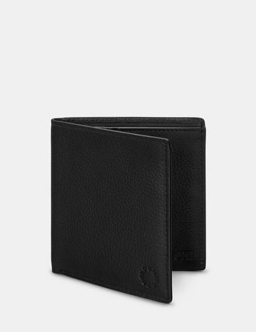 Genuine Black Leather Two Fold Wallet