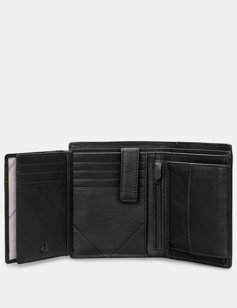 Genuine Black Leather Large Capacity Wallet