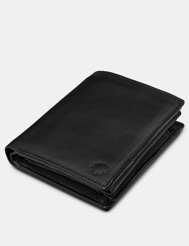 Genuine Black Leather Large Capacity Wallet
