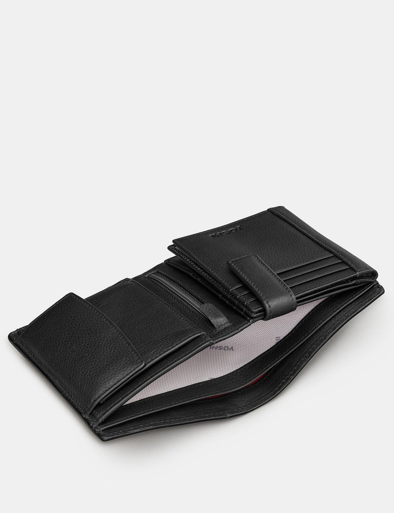 Genuine Black Leather Large Capacity Wallet