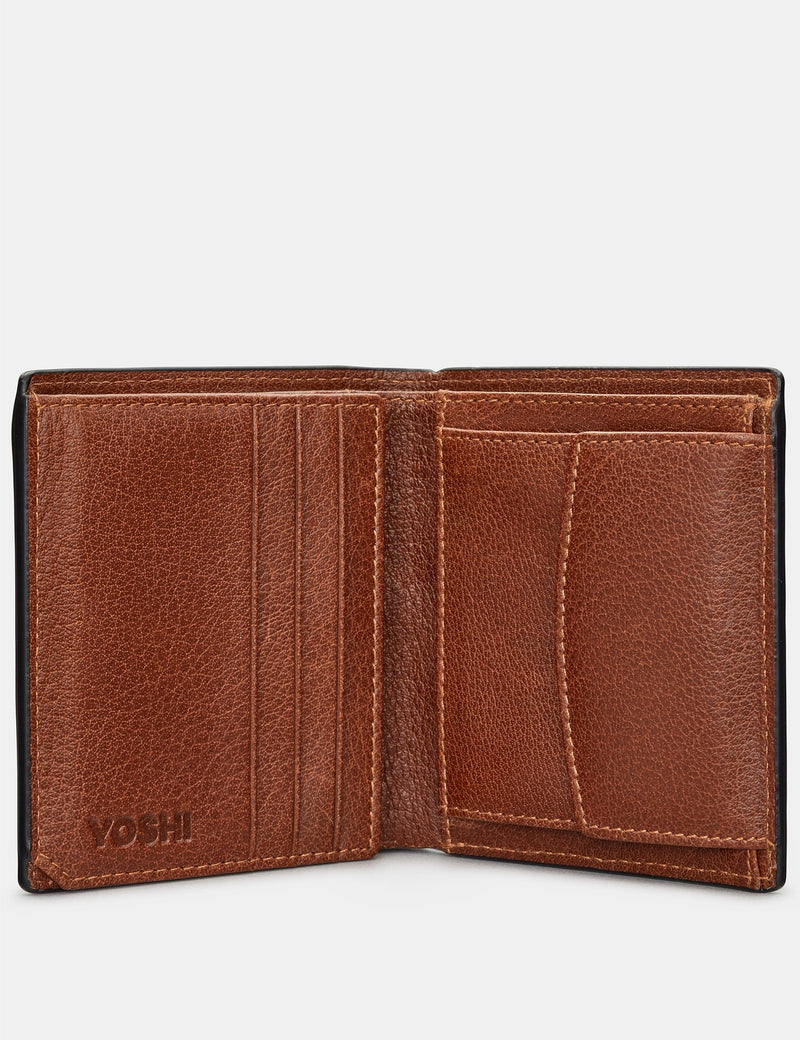 Genuine Brown Leather Two Fold Wallet