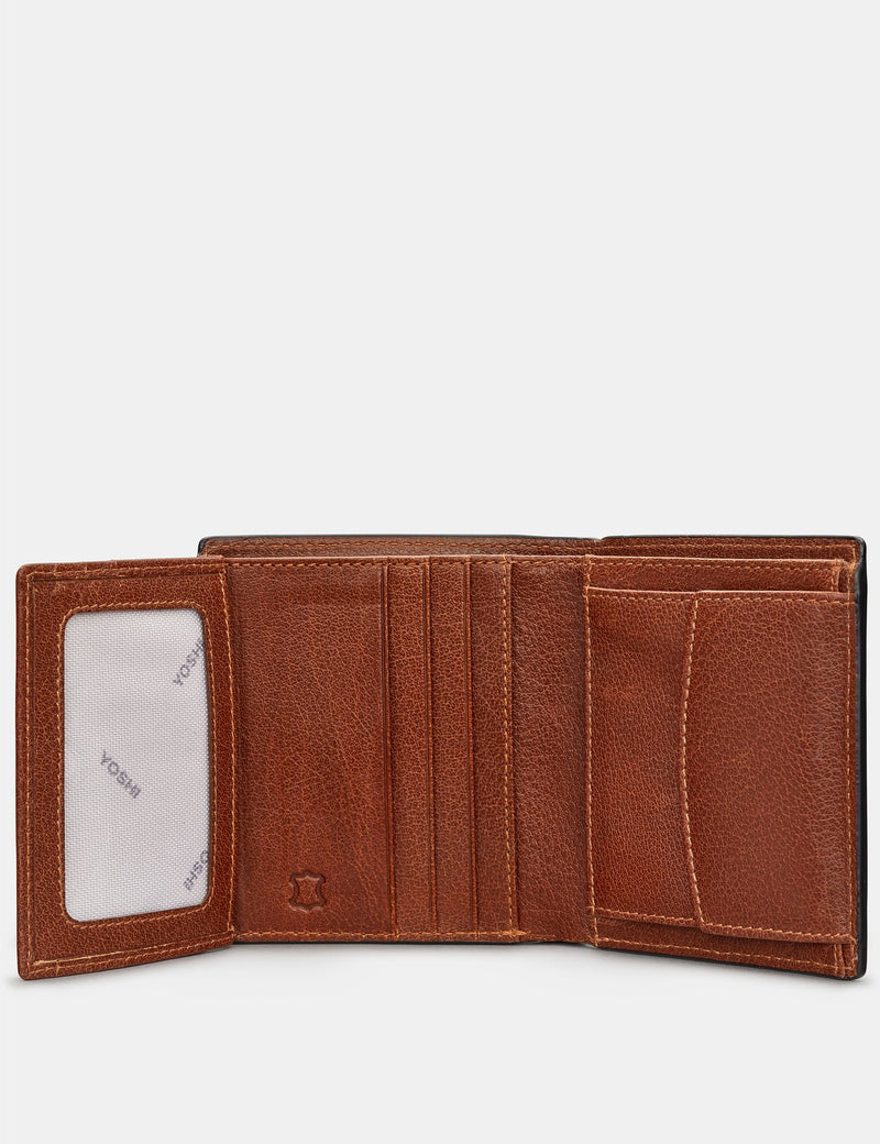 Genuine Brown Leather Two Fold Wallet