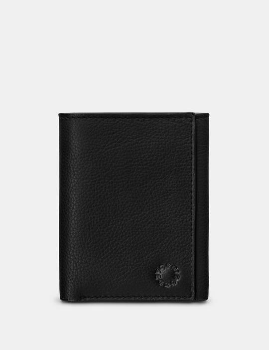 Genuine Black Leather Three Fold Wallet