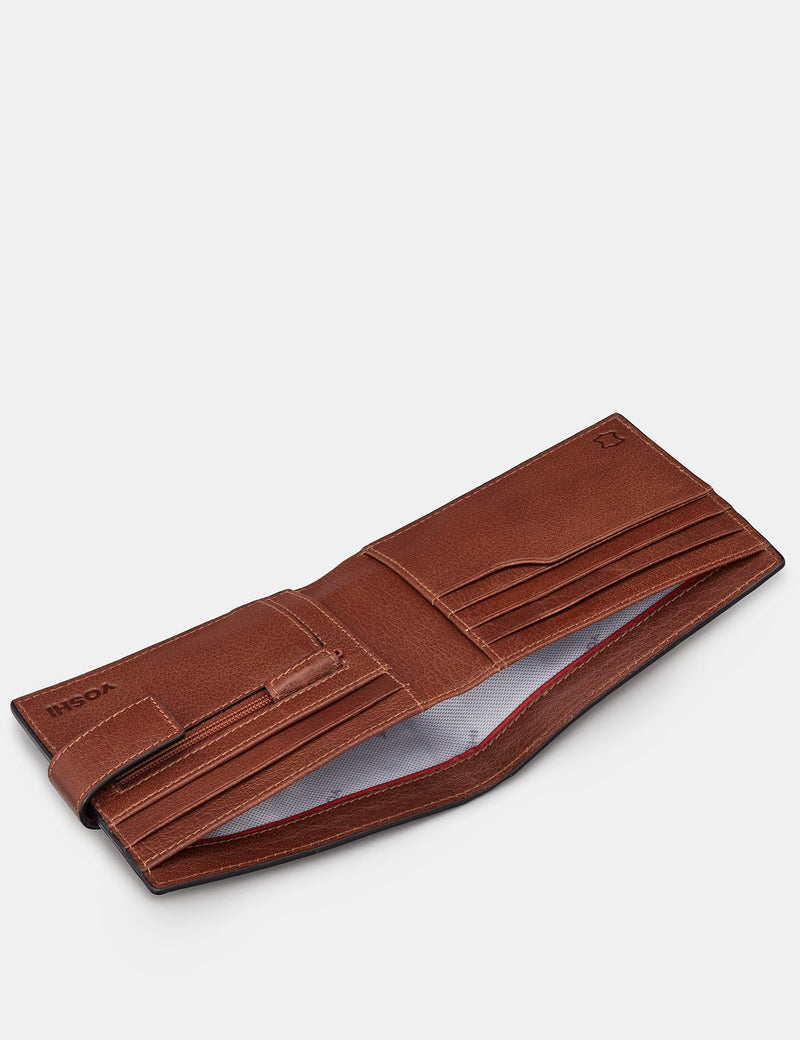 Brown Two Fold Leather Swing Wallet