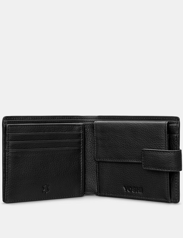 Genuine Black Leather Large Capacity Wallet