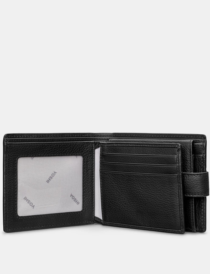 Genuine Black Leather Large Capacity Wallet