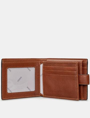 Genuine Brown Leather Large Capacity Wallet