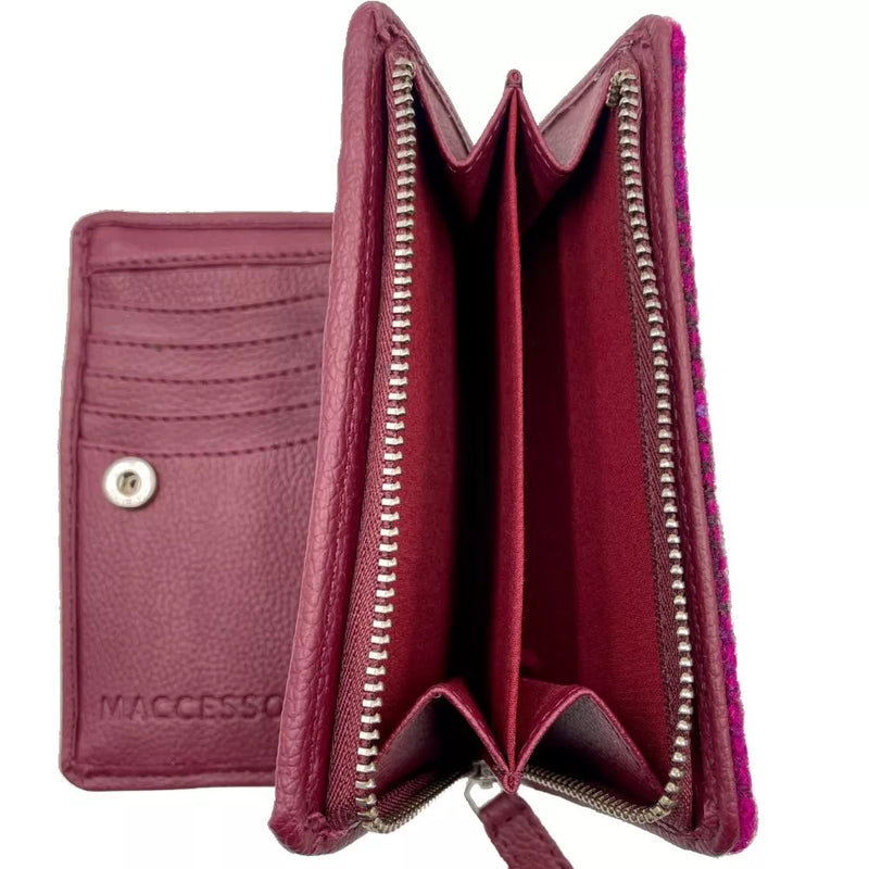 Harris Tweed Zip Purse Purple Check Gibsons of Haddington