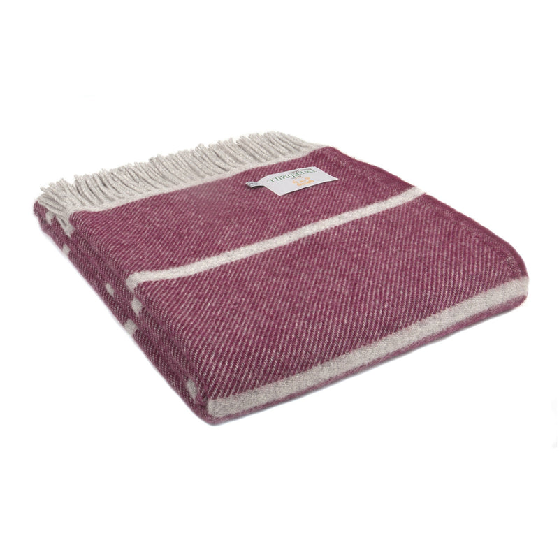 Rosewood Broad Stripe Wool Throw