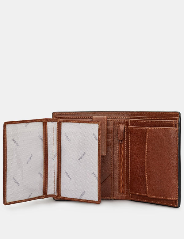 Genuine Brown Leather Large Capacity Wallet