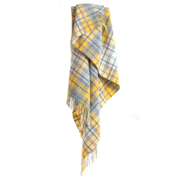 Cottage Ocean Check Wool Throw