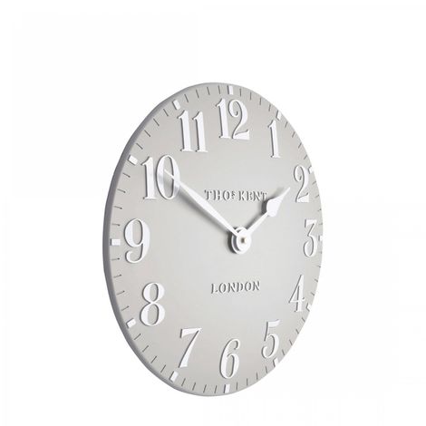 12" Arabic Wall Clock - Dove Grey