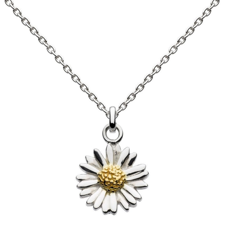 Daisy With Gold Plate Pendant