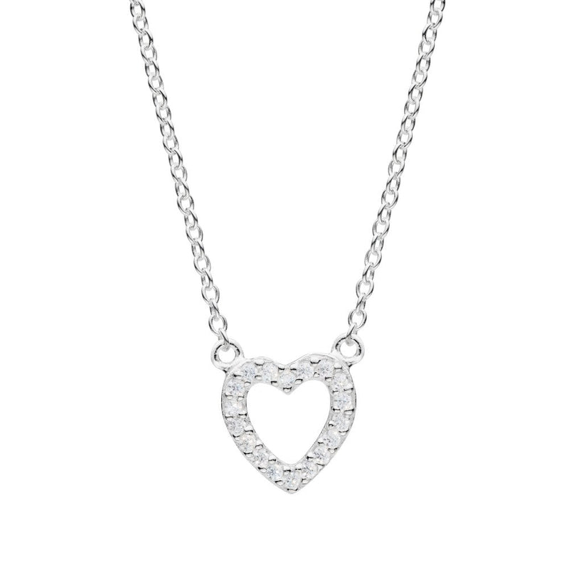 Open Heart Zirconia Necklace