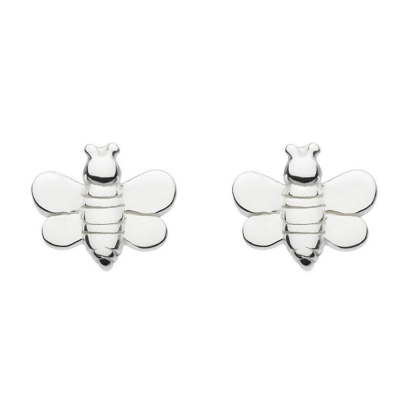 Sterling Silver Buzzing Bee Stud Earrings