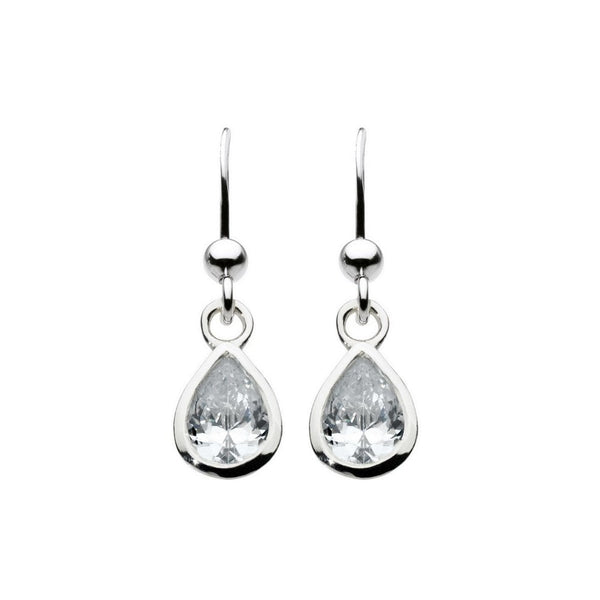 Cubic Zirconia Tear Stone Drop Earrings