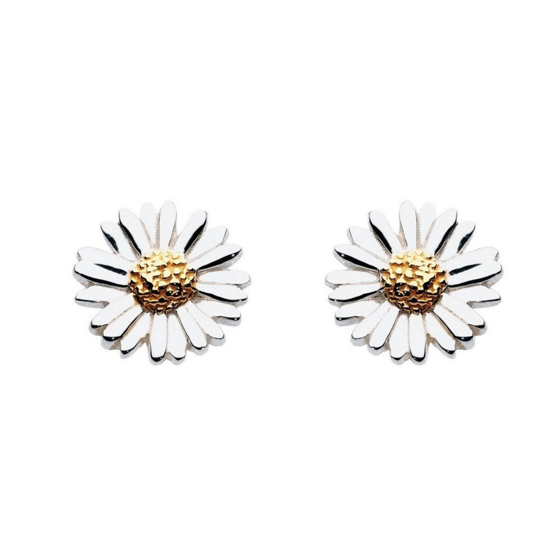 Daisy with Gold Plate Stud Earrings