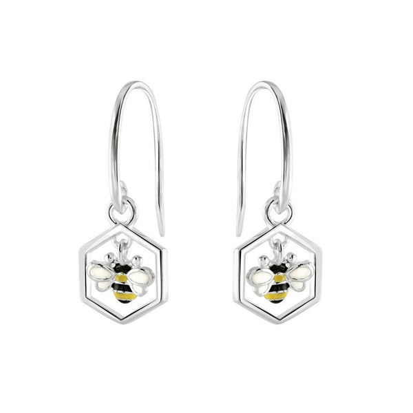 Dinky Bee and Comb Drop Earrings