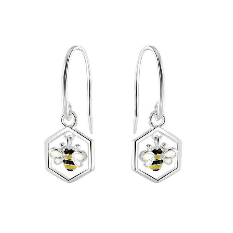 Dinky Bee and Comb Drop Earrings