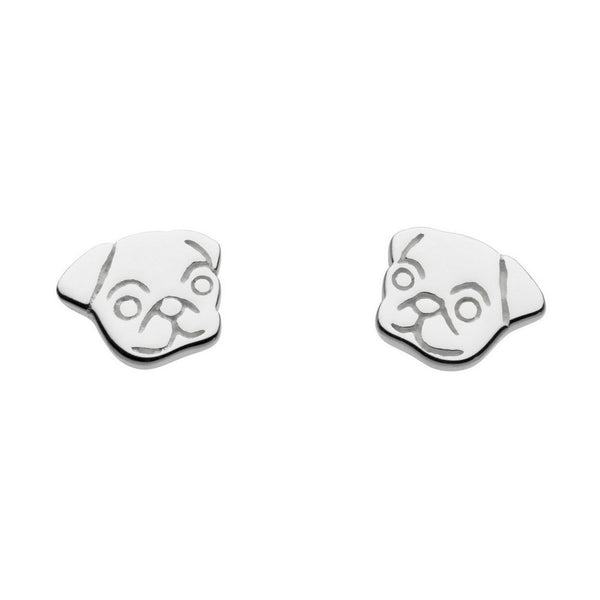 Dinky Sweet Pug Face Stud Earrings