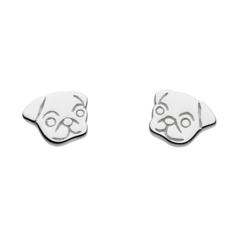 Dinky Sweet Pug Face Stud Earrings