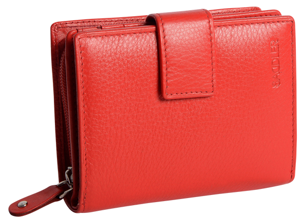 Emily Leather Tri Fold Purse With Zip Coin Pocket