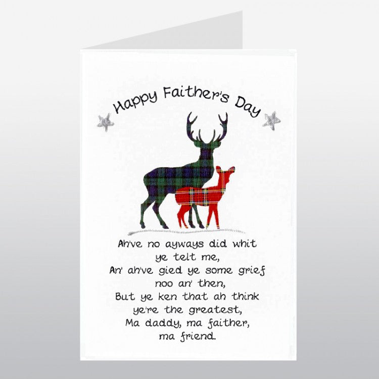 Stag Happy Faither's Day Card
