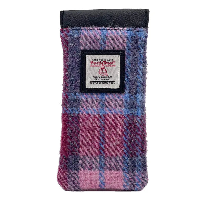 Harris Tweed Glasses Sleeve - Pastel Pink