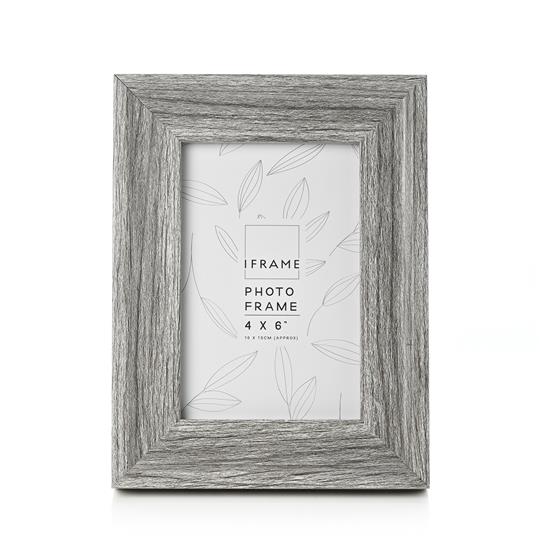 IFrame Mid Grey Wood Effect Photo Frame