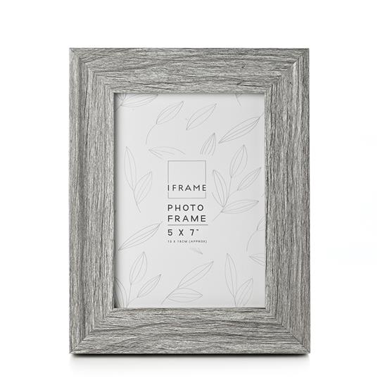IFrame Mid Grey Wood Effect Photo Frame