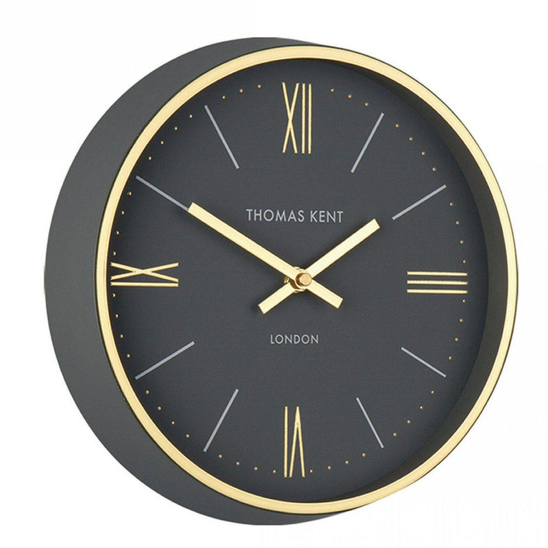 10" Hampton Wall Clock - Charcoal
