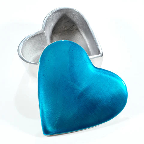 Trinket Dish - Aqua Heart