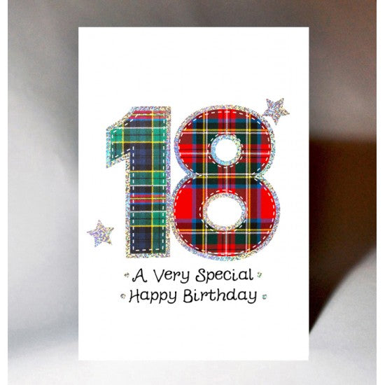 18th Tartan Birthday Card