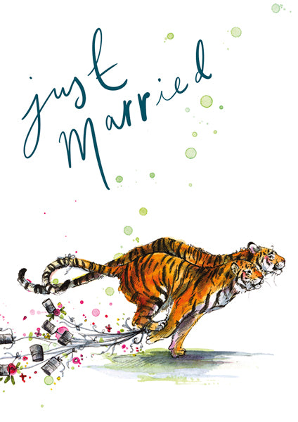 Just Married Tigers Card
