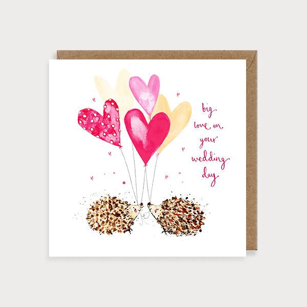 Hedgehog Wedding Day Card