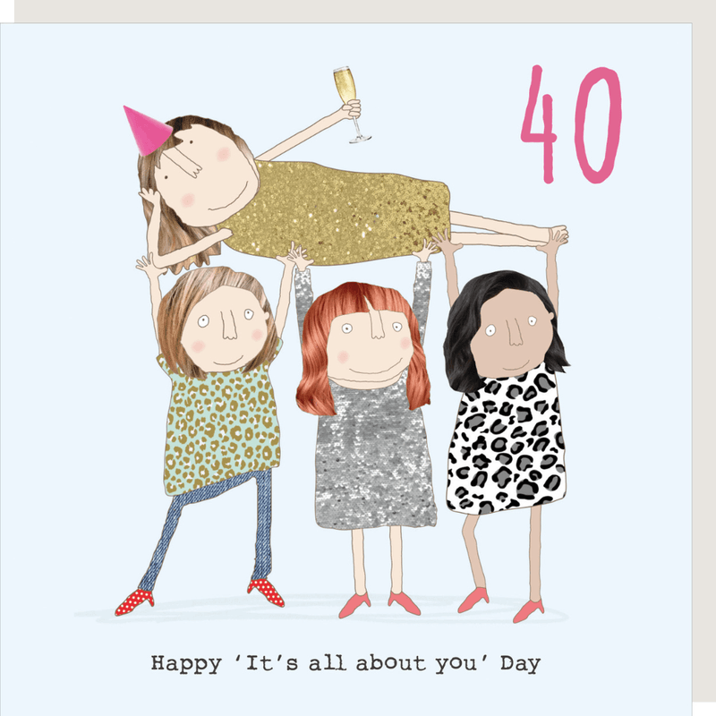 Girl 40 Happy Day Card
