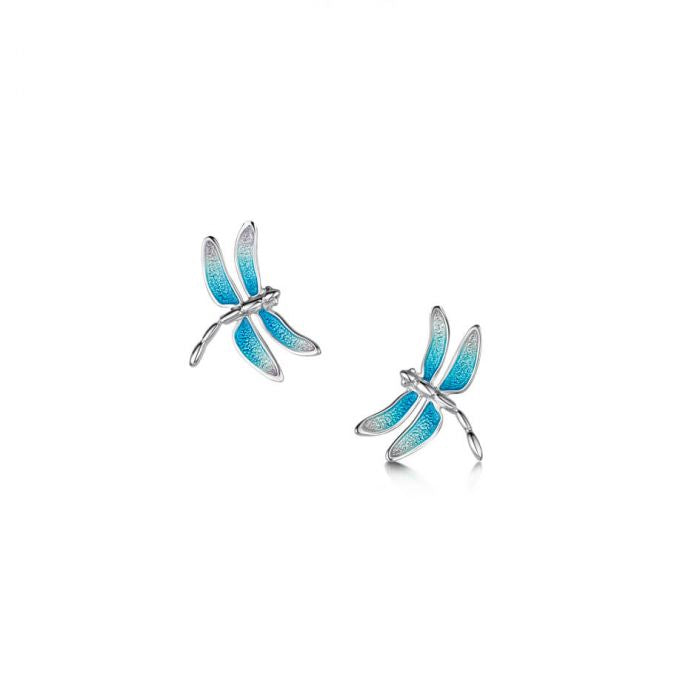 Dragonfly Enamelled Stud Earrings