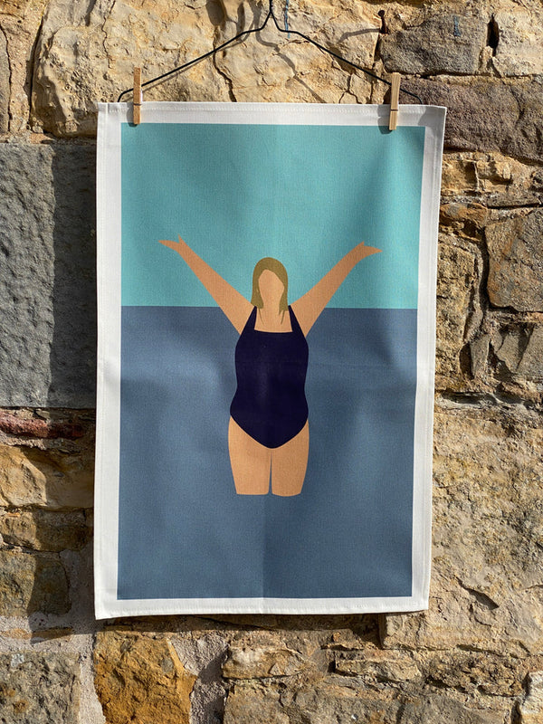 I Love The Water Tea Towel