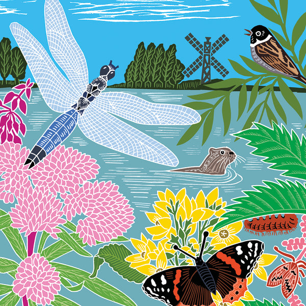 Dragonfly & Otter Card