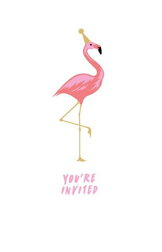 Flamingo Party Hat, Party Invitations