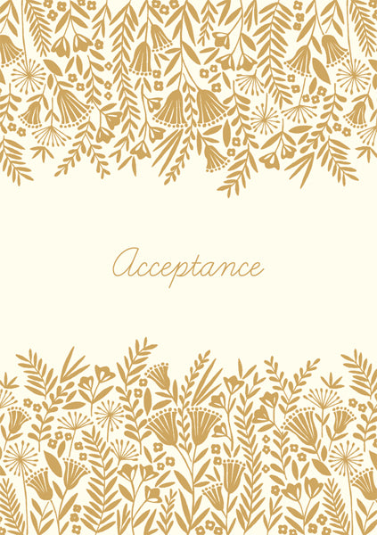 Acceptance Gold Foliage Card