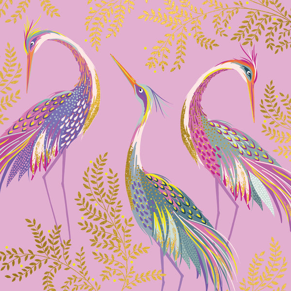 Floral Cranes Notecards- Pack Of 10