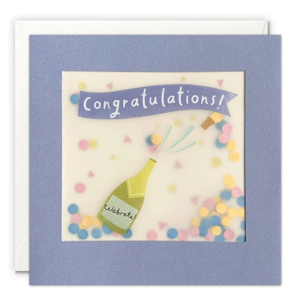 Congratulations Popping Champagne Card