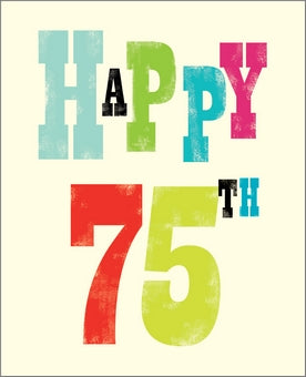 75th Birthday Card