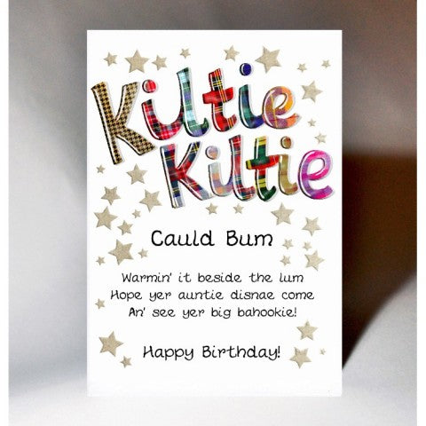 Kiltie Kiltie Cauld Bum Birthday Card