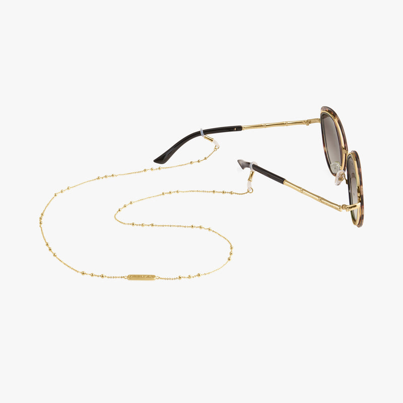 Beaded Glasses Chain - Gold