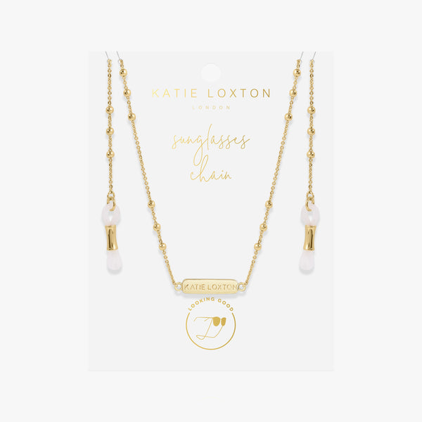 Beaded Glasses Chain - Gold